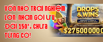 Thưởng Chào Mừng 100% promotion banner